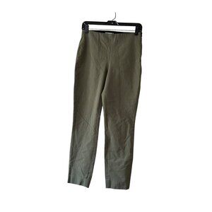Everlane Womens Olive Green Straight-Leg Pants Elastic Waist Career Casual Sz 4